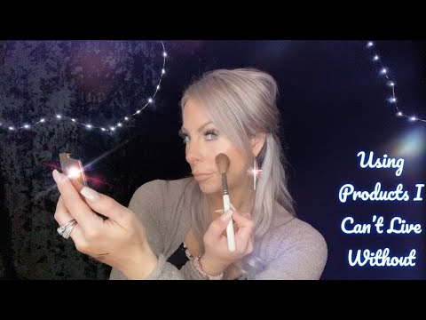 ASMR- Using My “Can’t Live Without” Makeup Products💄 | Whisper Ramble/Show And Tell