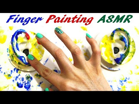 Watch Me Finger Paint My 3D ASMR Microphone! Tapping Sounds Mostly No Talking
