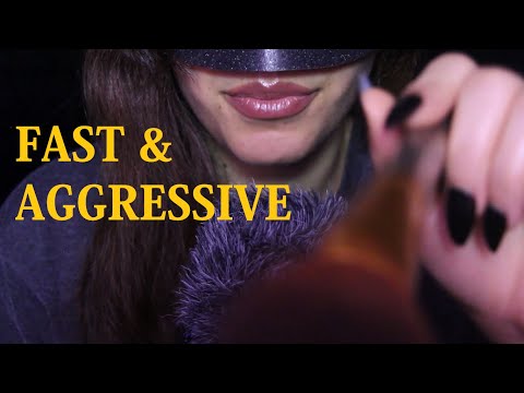 ASMR FAST AND AGGRESSIVE MOUTH SOUNDS and FAST CAMERA BRUSHING (NO TALKING)