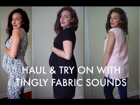 ASMR Tingly Haul/Try On with Close Fabric Sounds  - Stitch Fix