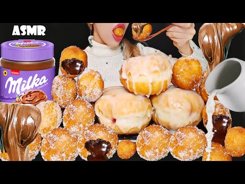 ASMR(Sub✔) Glazed Donuts With Milk, Milka Mini Donuts 글레이즈드 도넛과 우유 MUBANG | Oli ASMR
