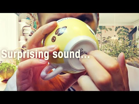 Surprisingly good sound of my favorite coffee cup (ASMR)