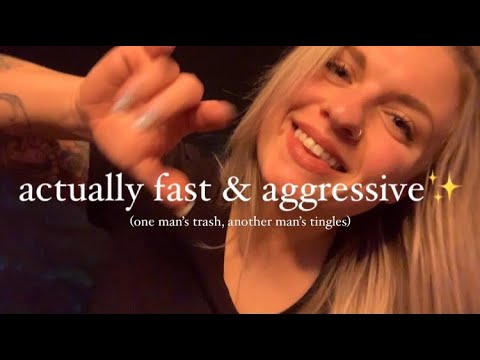 🗑Fast & Aggressive ASMR w/Trash Crinkling, Tapping, Scratching, Visual Triggers, Hand Sounds