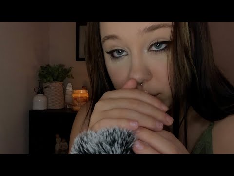 asmr | fluffy mic scratching, mouth sounds, lipgloss application (sleepy triggers 😴)