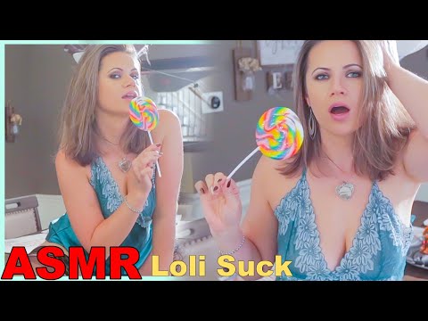 ASMR lolipop licking and kissing mouth sounds with my tongue