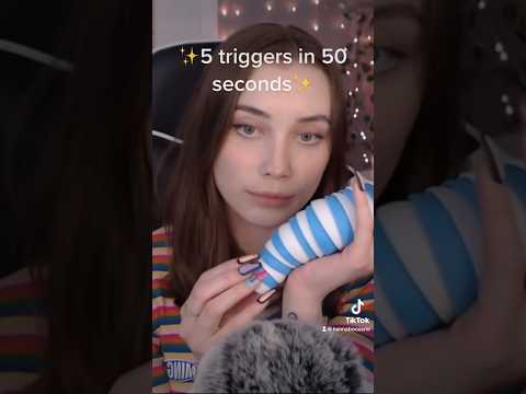 5 triggers in 50 seconds! #asmr #asmrtapping #relax #asmrvideo #asmrtriggers