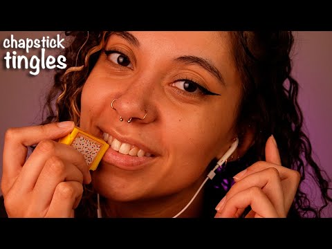 Chapstick ASMR 💄 ~ Wet Mouth Sounds, Clicky Whispers, & Personal Attention #sleepaid