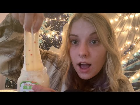 ASMR│ rambling + playing with slime! ✨ come chill and relax ✨