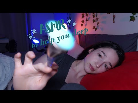 ASMR to help you fall asleep (Face Brushing, Hair play, Personal attention, Fall asleep with me)