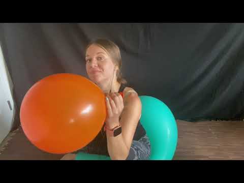 ASMR Blowing 18 inch balloon | playing & scratching | no pop