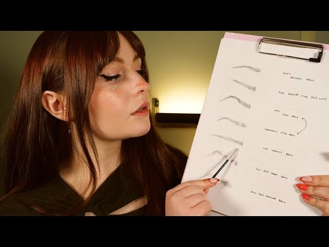 ASMR 💤 Measuring, Plucking & Shaping Your Eyebrows | Beautician RP