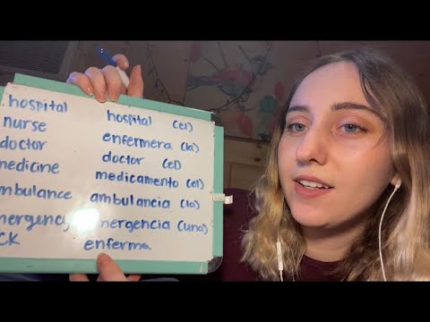 ASMR Spanish Lesson pt.3 Health Care Vocabulary
