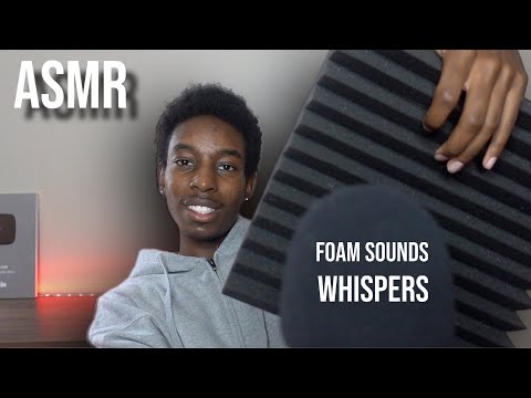 [ASMR] Foam panel sounds and whispers