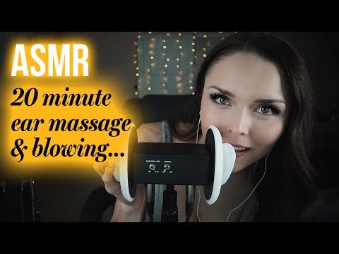 ASMR // Ear Massage & Blowing Ear to Ear (20 mins guaranteed to put you to sleep!)