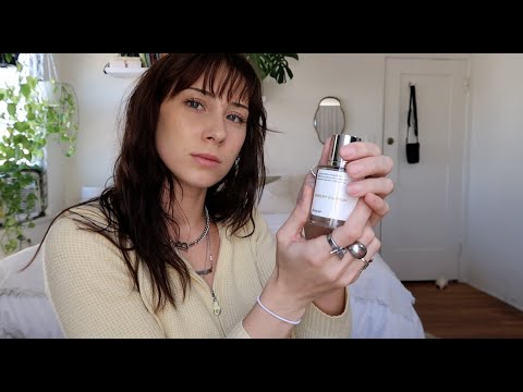 ASMR taking you with me to buy Dossier perfume (soft whisper, tapping, crisp, relaxing)