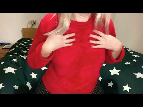 ASMR scratching plush sweater - fabric sounds ( no talking)