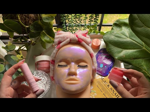 tingly spa facial on mannequin ( #asmr )