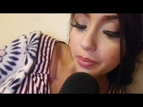 ASMR / Friend helps you go back to sleep in bed * sleepy mouth sounds/some face touching*