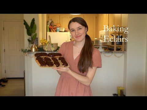 Baking Chocolate Eclairs | ASMR Cooking Series