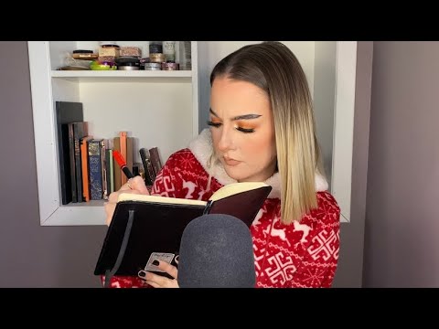 ASMR | writing santa a strongly worded letter (whispered voice over)
