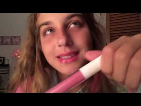 ASMR | lipgloss, mascara and concealer pumping | tapping and whispering