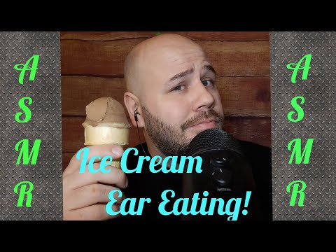 ASMR Ice Cream Ear Eating!!!! A+ Mouth Sounds!