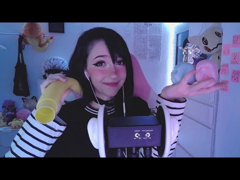 ASMR ☾ very odd & unsual triggers | hollow tube, paw cleaning silicone, stress balls & more