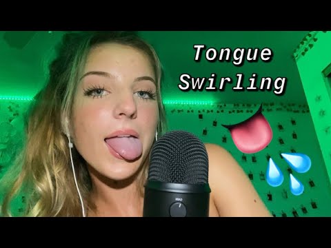 ASMR TOUNGUE SWIRLING 👅 Wet Mouth Sounds Tomgue Sounds for Sleep