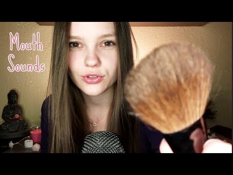 ASMR Mouth Sounds & Face Brushing for Tingles