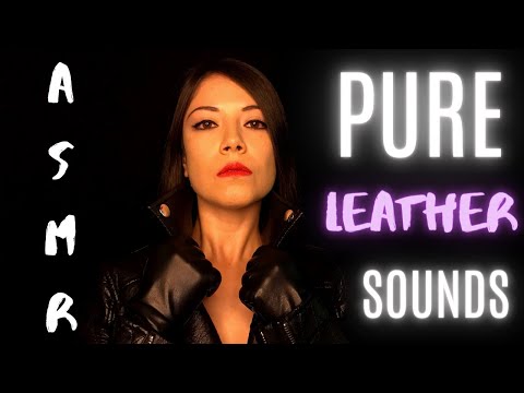 ASMR Leather Sounds (Leather Jacket + Leather Gloves + No Talking)