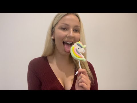 ASMR eating a lollipop (mouthsounds)