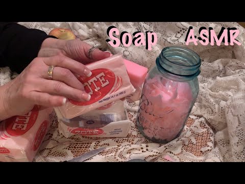 ASMR  Request/Soap carving (No talking) Zote soap package crinkles