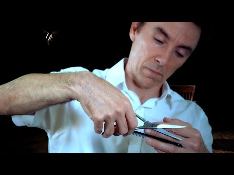 ASMR Haircut Barber Scissors Hairdryer Clippers Comb Trimmer Hands Sleep Inducing Relaxing