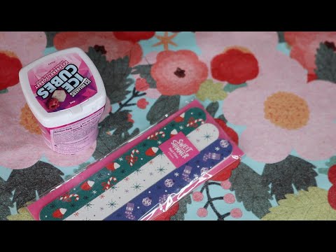 TAPPING CUTE NAIL FILERS ASMR CRINKLING SOUNDS CHEWING GUM