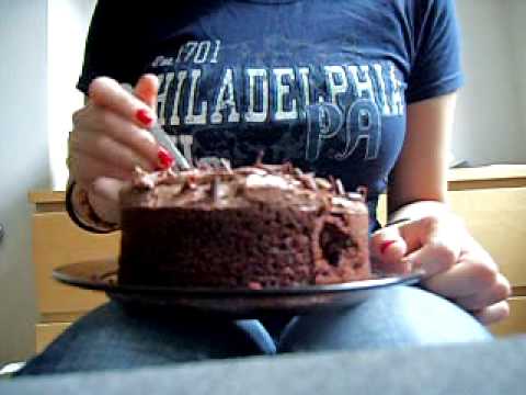 ASMR Me Eating Chocolate Cake 'n' Skittles ..enjoy