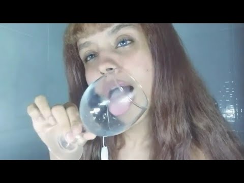 ASMR ~ Glass Tapping, Licking and Kissing 🎶