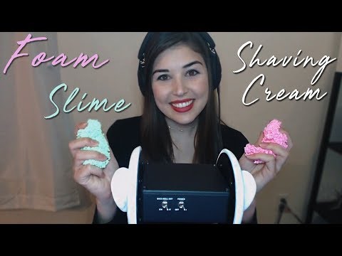 3DIO ASMR - Foam, Slime & Shaving Cream (No Talking)