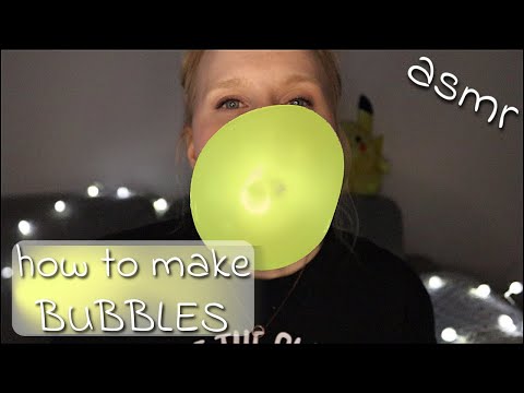 teaching you the secrets of blowing bubbles👅asmr