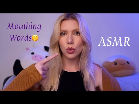 Inaudible ASMR 👄 Mouthing Trigger Words 🤫 mouth sounds/silent k!sses