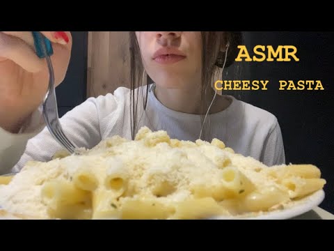 ASMR SUPER CHEESY PASTA (soft relaxing eating sounds) NO TALKING