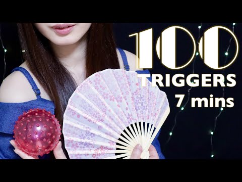 ASMR 100 TRIGGERS in 7 minutes✨100トリガーを7分で🌙