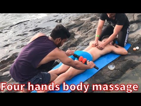 World’s Best Four Hand Body Massage Indian Masseur Fareed and Arjun to Firoz | ASMRYOGi2
