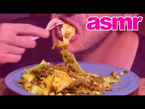 ASMR Meaty Boi Lasagna ( Soft Eating Sounds ) | Nomnomsammieboy