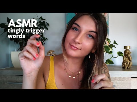 ASMR| SUPER TINGLY TRIGGERS WORDS (whispering, mouth sounds)