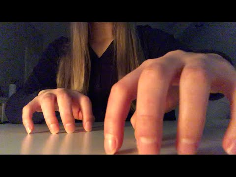 ASMR table tapping & scratching with some camera tapping