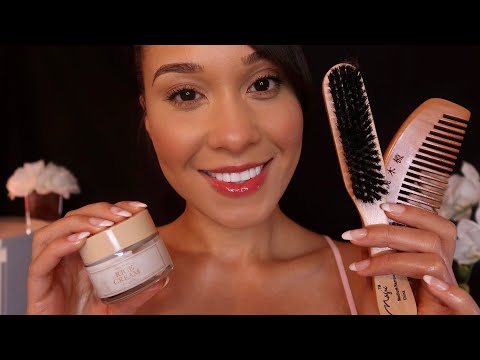 ASMR Spa Treatment ♡ Softly Pampering You For Sleep W/Layered Skincare & Hair Play