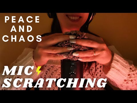 ASMR - 1 HOUR PEACE & CHAOS | FAST AND AGGRESSIVE FLUFFY Scratching | Anticipatory Tingles | Whisper