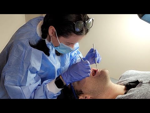 ASMR Dentist Cleans Your Teeth Real Person Soft Spoken Medical Dental Exam (Teeth Tapping, Scraping)