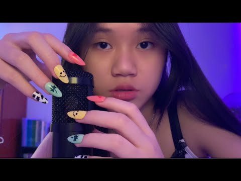 TRYING ASMR WITH GEL NAILS
