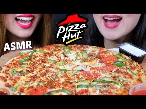 ASMR CHEESY PIZZA HUT PEPPERONI PIZZA 피자 리얼사운드 먹방| Kim&Liz ASMR